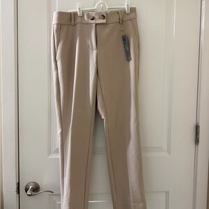 LOFT Women's Beige Trousers Curvy Slim